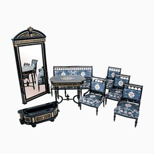 Austrian Living Room Set by Hans Makart, First Half of the 19th Century, Set of 8-BXB-1275816