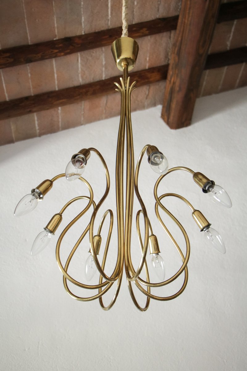 Austrian Mid-Century Octopus Chandelier by J. T. Kalmar, 1950s