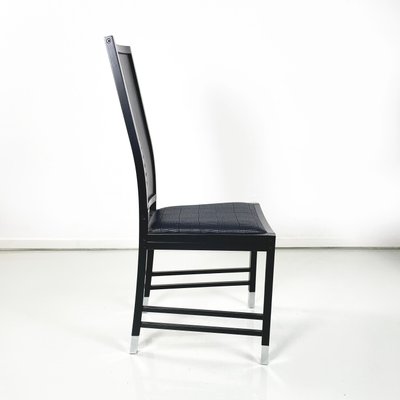 Austrian Modern Chairs in Black Wood attributed to Ernst W. Beranek for Thonet, 1990s, Set of 3-GDD-1741984