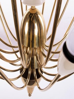 Austrian Monumental Sputnik Chandelier in Enamel & Brass from Kalmar, 1950s-DEK-932701