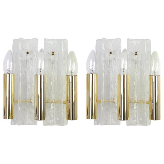 Austrian Murano Glass Sconces by Kalmar for Mod Lipizza, 1960s, Set of 2