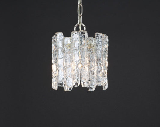 Austrian Murano Ice Glass Pendants from Kalmar, 1960s