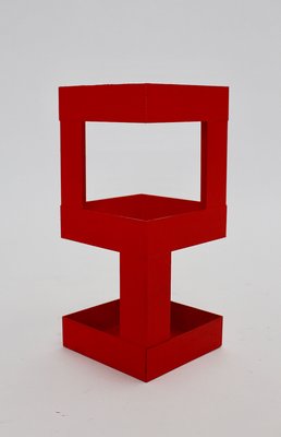 Austrian Red Metal Umbrella Stand, 1970s-NB-657461