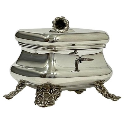 Austrian Silver Sugar Box Raised on Four Feet, 1853-UCH-1224427