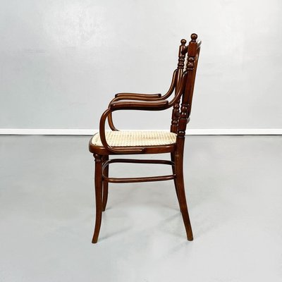 Austrian Straw and Wood Chairs from Thonet, 1900s, Set of 3-GDD-1416752