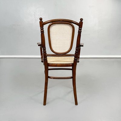 Austrian Straw and Wood Chairs from Thonet, 1900s, Set of 3-GDD-1416752