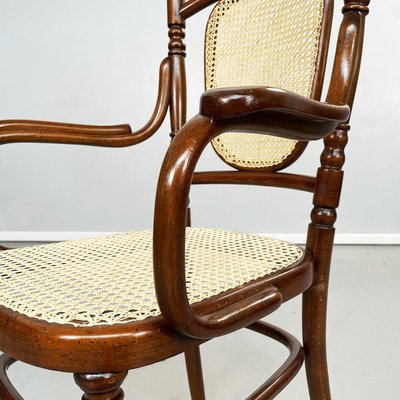 Austrian Straw and Wood Chairs from Thonet, 1900s, Set of 3-GDD-1416752