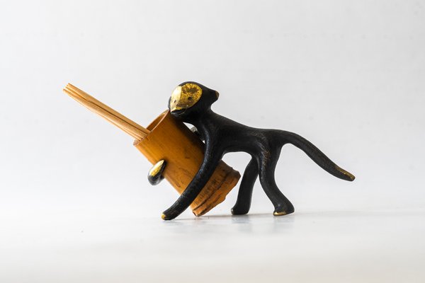 Austrian Toothpick Holder Displaying a Monkey by Walter Bosse for Herta Baller, 1950s-SPD-2016036