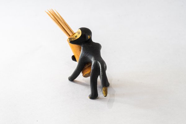 Austrian Toothpick Holder Displaying a Monkey by Walter Bosse for Herta Baller, 1950s-SPD-2016036