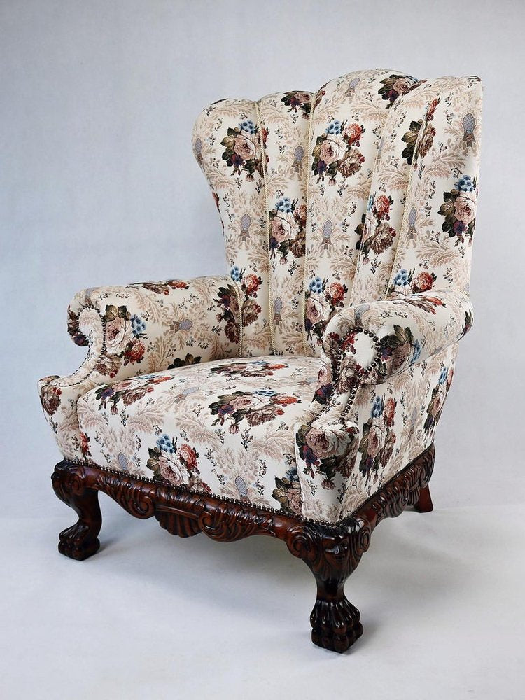 Austro-Hungarian Wingback Chairs, 1880s, Set of 2