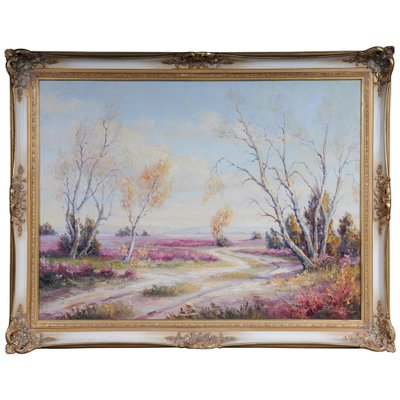 Autumn Landscape, 20th Century, Oil on Canvas, Framed-FLW-1402220