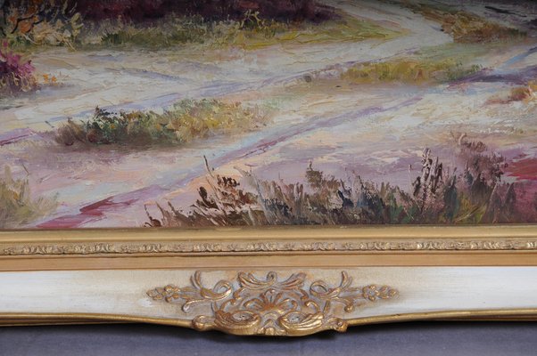 Autumn Landscape, 20th Century, Oil on Canvas, Framed-FLW-1402220