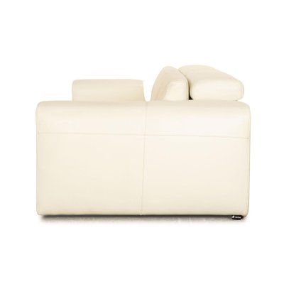 Avenue Leather Two Seater Cream Sofa from Who's Perfect-RQW-1794983