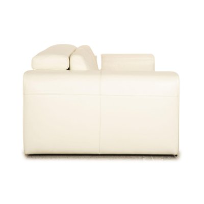 Avenue Leather Two Seater Cream Sofa from Who's Perfect-RQW-1794983