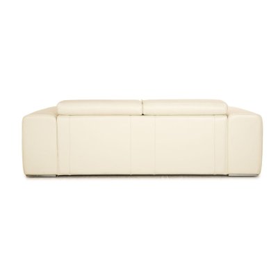 Avenue Leather Two Seater Cream Sofa from Who's Perfect-RQW-1794983