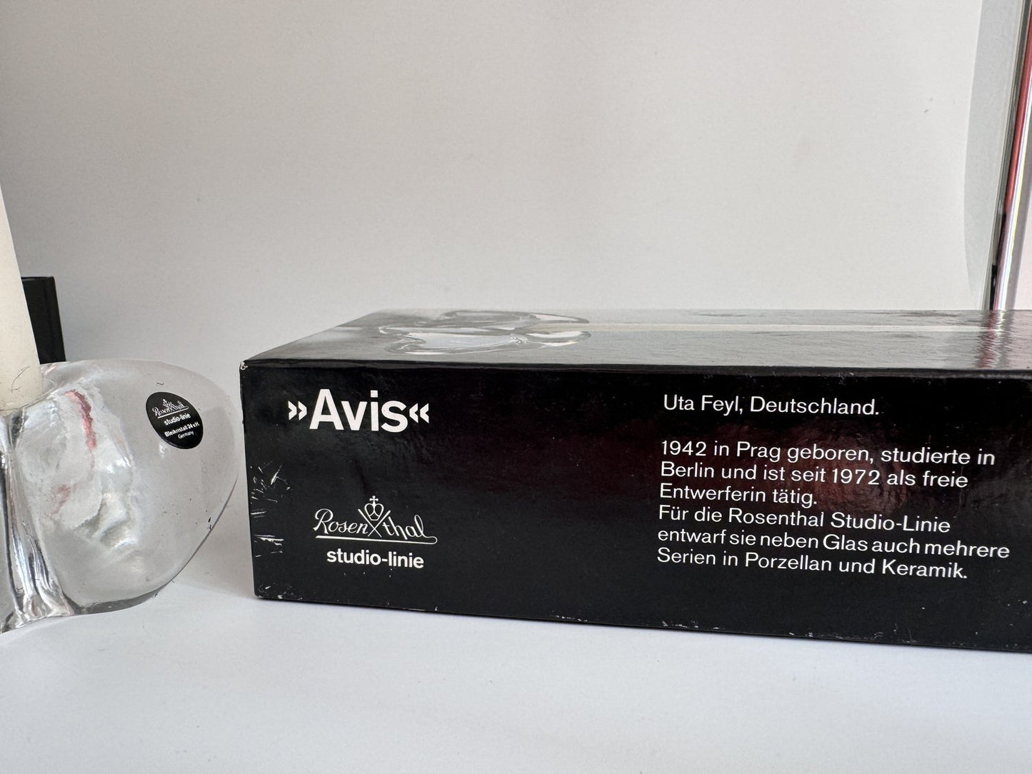 Avis Glass Candleholder by Uta Freyl for Rosenthal Studio Line, Germany, 1980s