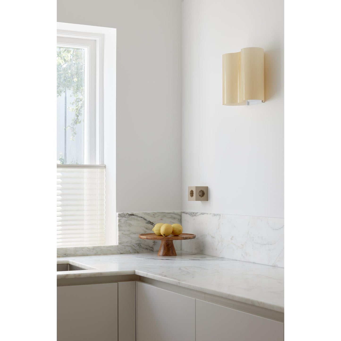 Avolt Square 2 Socket Beige