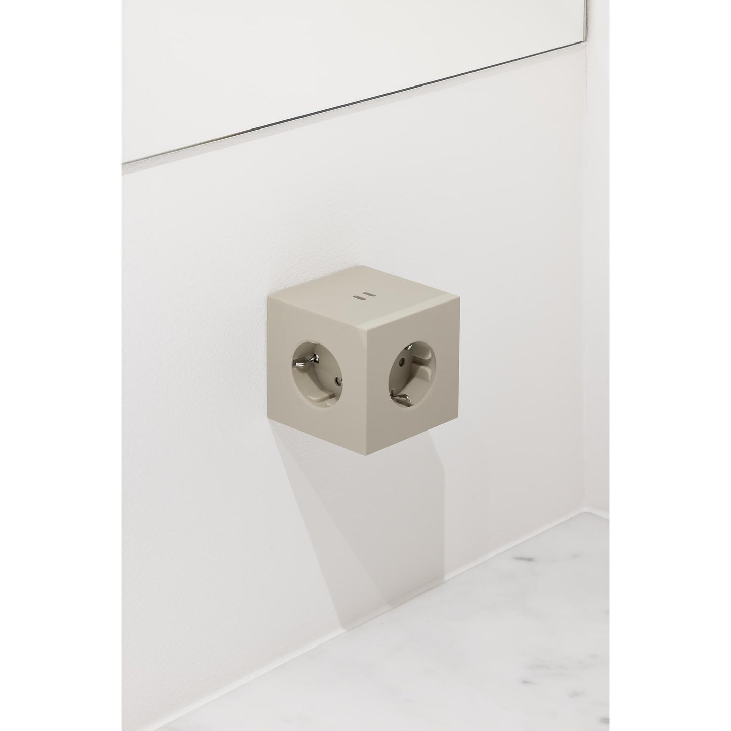 Avolt Square 2 Socket Beige