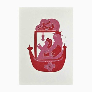 Axel Hartenstein, Nobles On Gondola, Screenprint, Mid 20th Century-ZCI-2025084