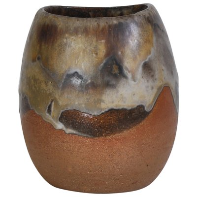 Axella Organic Stoneware Vase in Earth Colors by Aksel Larsen, Denmark, 1970s-WRF-811978