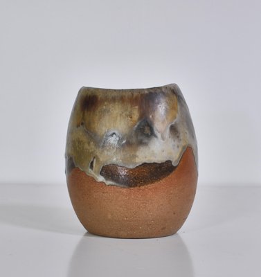 Axella Organic Stoneware Vase in Earth Colors by Aksel Larsen, Denmark, 1970s-WRF-811978