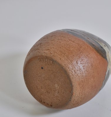 Axella Organic Stoneware Vase in Earth Colors by Aksel Larsen, Denmark, 1970s-WRF-811978