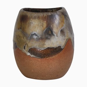 Axella Organic Stoneware Vase in Earth Colors by Aksel Larsen, Denmark, 1970s-WRF-811978