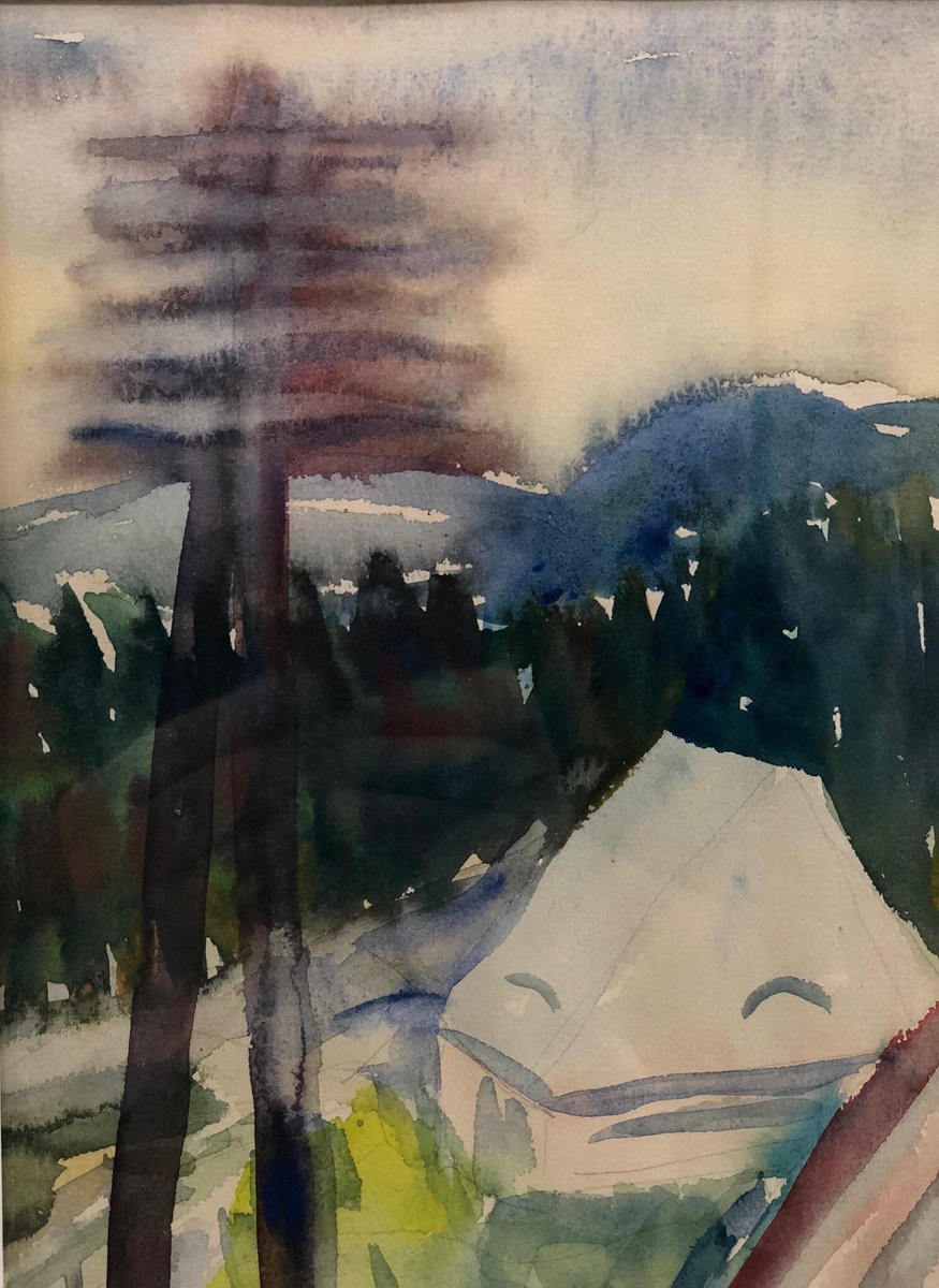 Axl Leskoschek, Mid-Century Water Color with Original Frame, 1946