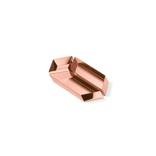 Axonometry Small Parallelepiped Containers in Copper by E. Giovannoni for Ghidini 1961, Set of 3