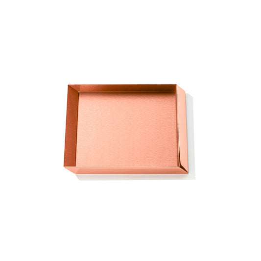 Axonometry Small Squared Tray in Copper by E. Giovannoni for Ghidini 1961