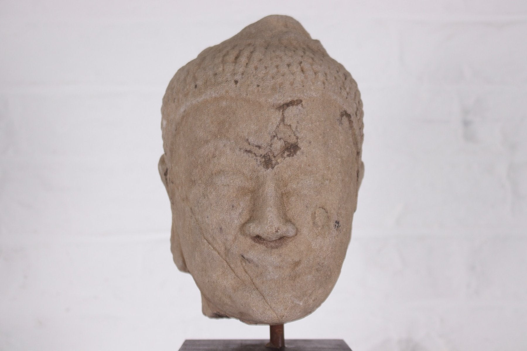 Ayutthaya Artist, Buddha Head, Sandstone, 1800s