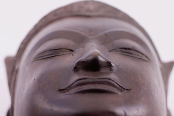 Ayutthaya Artist, Crowned Buddha Head, 1700s, Bronze-OWS-1772910