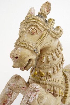 Ayyanar India Carved and Polychrome Wood Horse-NYF-2019235