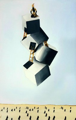 Aziz Anzabi, The Ladder of Power, 2016, Oil on Canvas-CHG-1183933