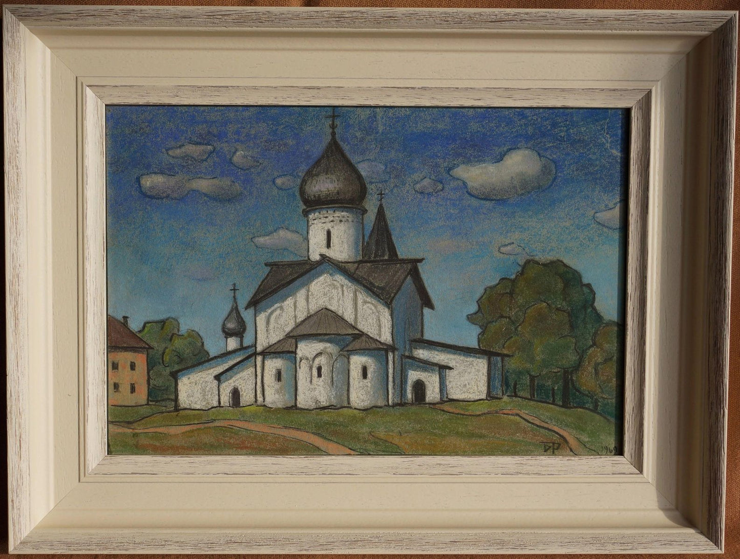 B.A. Smirnov-Rusetsky, Church of the Ascension of the Lord, 1969, Pastel on Paper, Framed