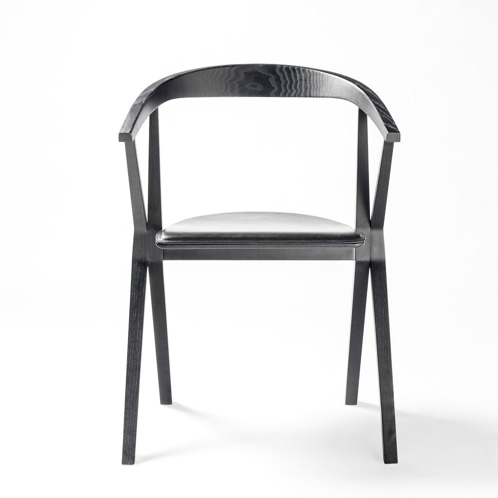 B Chair Black Leather by Konstantin Grcic for Bd Barcelona