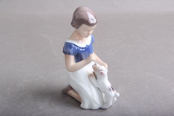 B&G 2316 Girls With Small Dogs Figurine from Bing & Grondahl-DQ-1351015