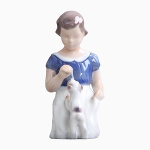 B&G 2316 Girls With Small Dogs Figurine from Bing & Grondahl-DQ-1351015