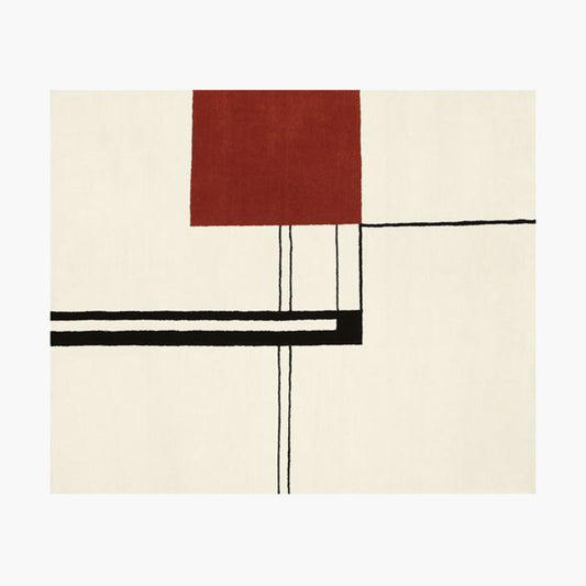 WENDINGEN - Patterned rectangular wool rug