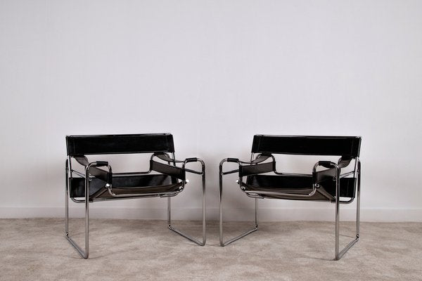 B3 Wassily Chairs by Marcel Breuer, 1960s, Set of 2-WQA-1817986