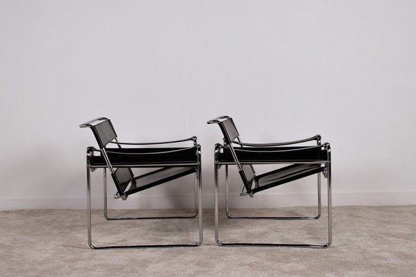 B3 Wassily Chairs by Marcel Breuer, 1960s, Set of 2-WQA-1817986