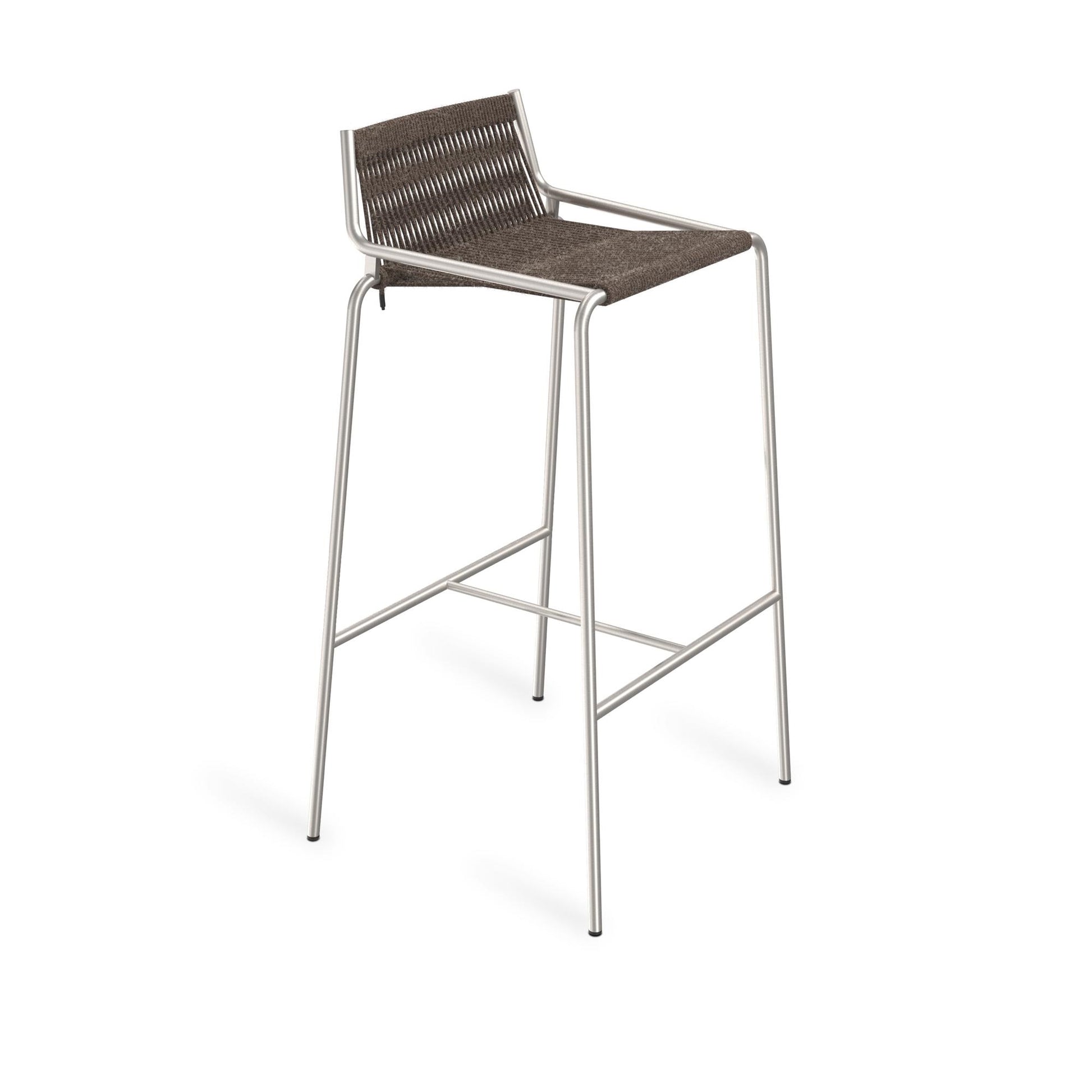 Noel Bar Stool by Thorup Copenhagen #H77 cm / Stainless Steel/Dark Gray