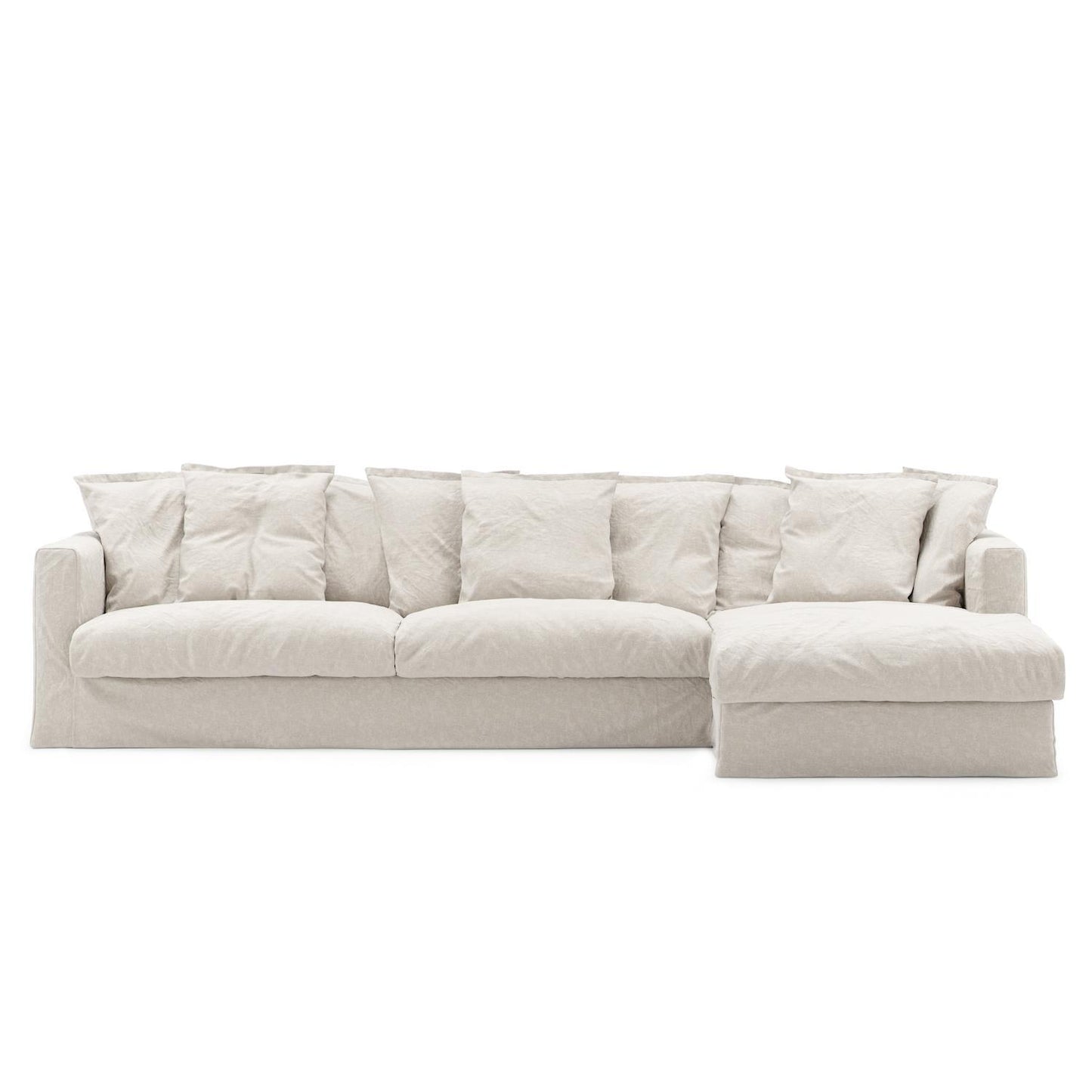 Decotique Le Grand Air 3-Seater Sofa with Right Chaise Cream White