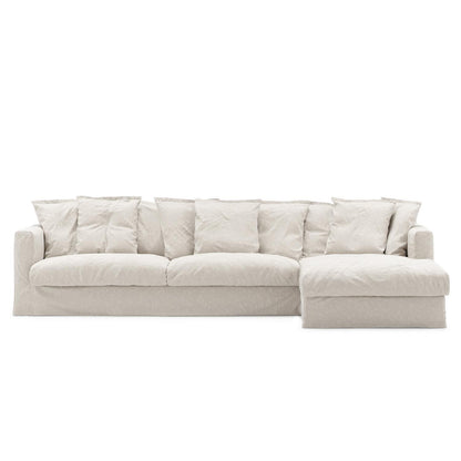 Decotique Le Grand Air 3-Seater Sofa with Right Chaise Cream White