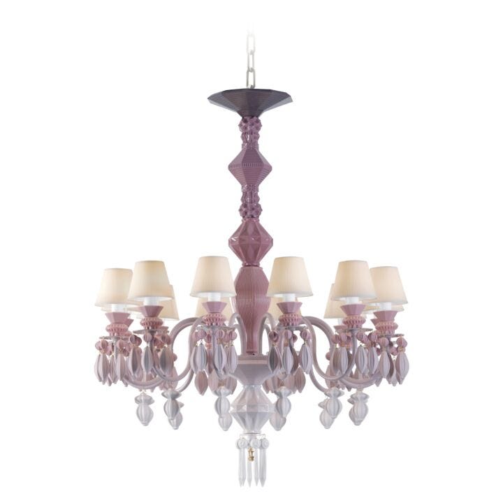 Belle de Nuit 12 Lights Chandelier by Lladró #Pink (CE/UK/CCC)