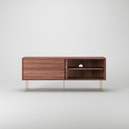 Decotique Vogue TV Bench with Legs 136 Walnut/Brass