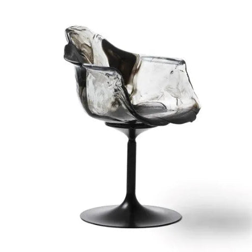 ELLA - Swivel polycarbonate chair with armrests