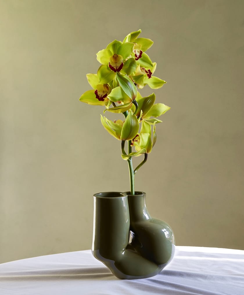 HAY - W&S VASE CHUBBY OLIVE GREEN