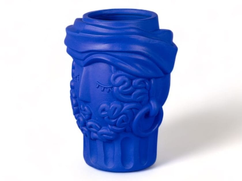 SELETTI - TERRACOTTA VASE MAN BLUE