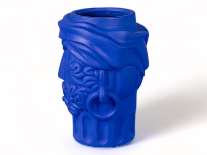 SELETTI - TERRACOTTA VASE MAN BLUE